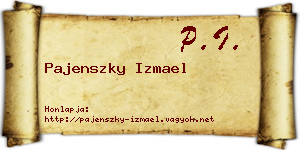 Pajenszky Izmael névjegykártya